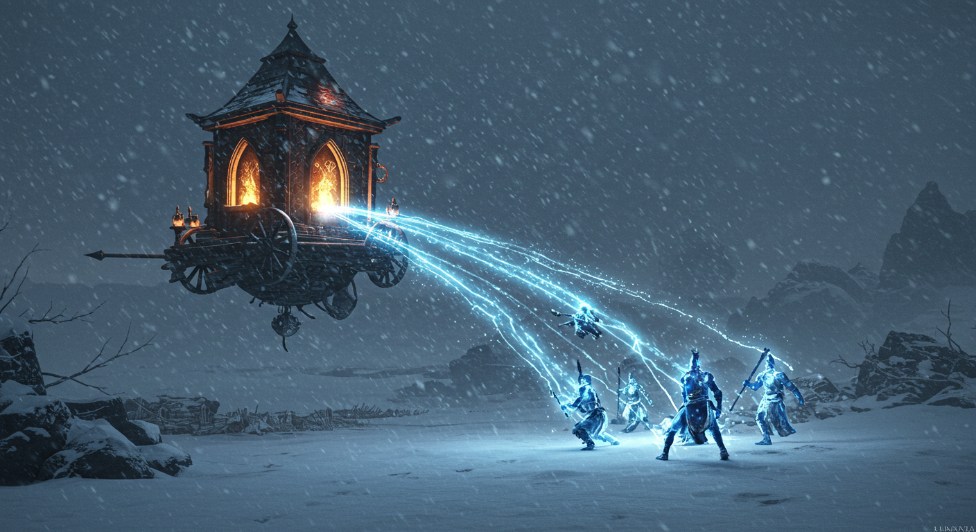 A magical floating cart siege weapon.png