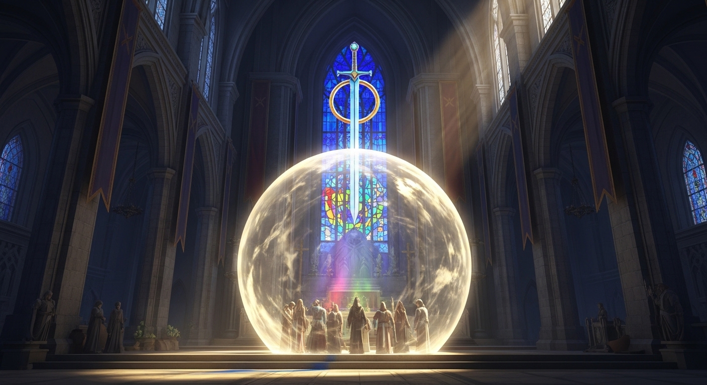 Globe of Invulnerability Protecting Us at Inquisitor Temple.png