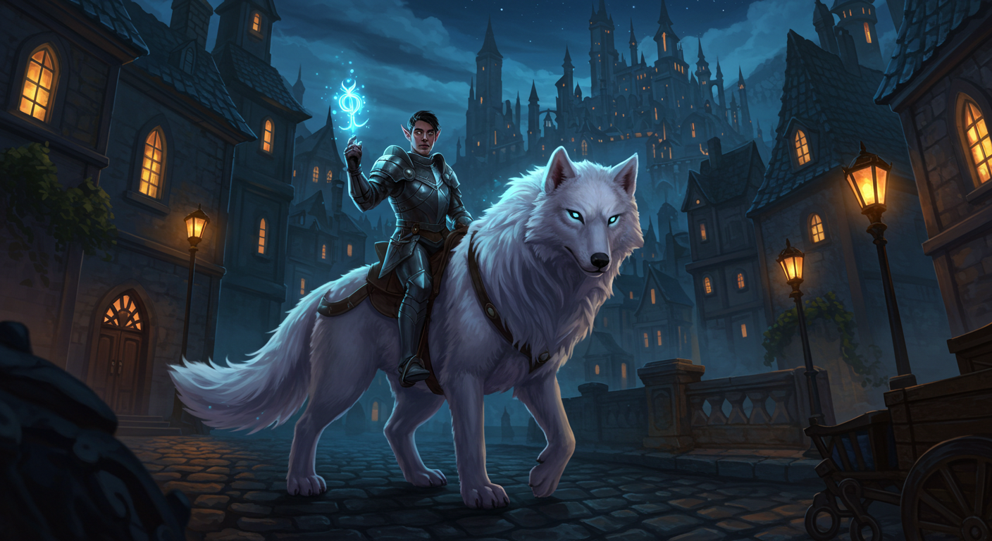 Kemurial Riding His Wolf in Praag.png