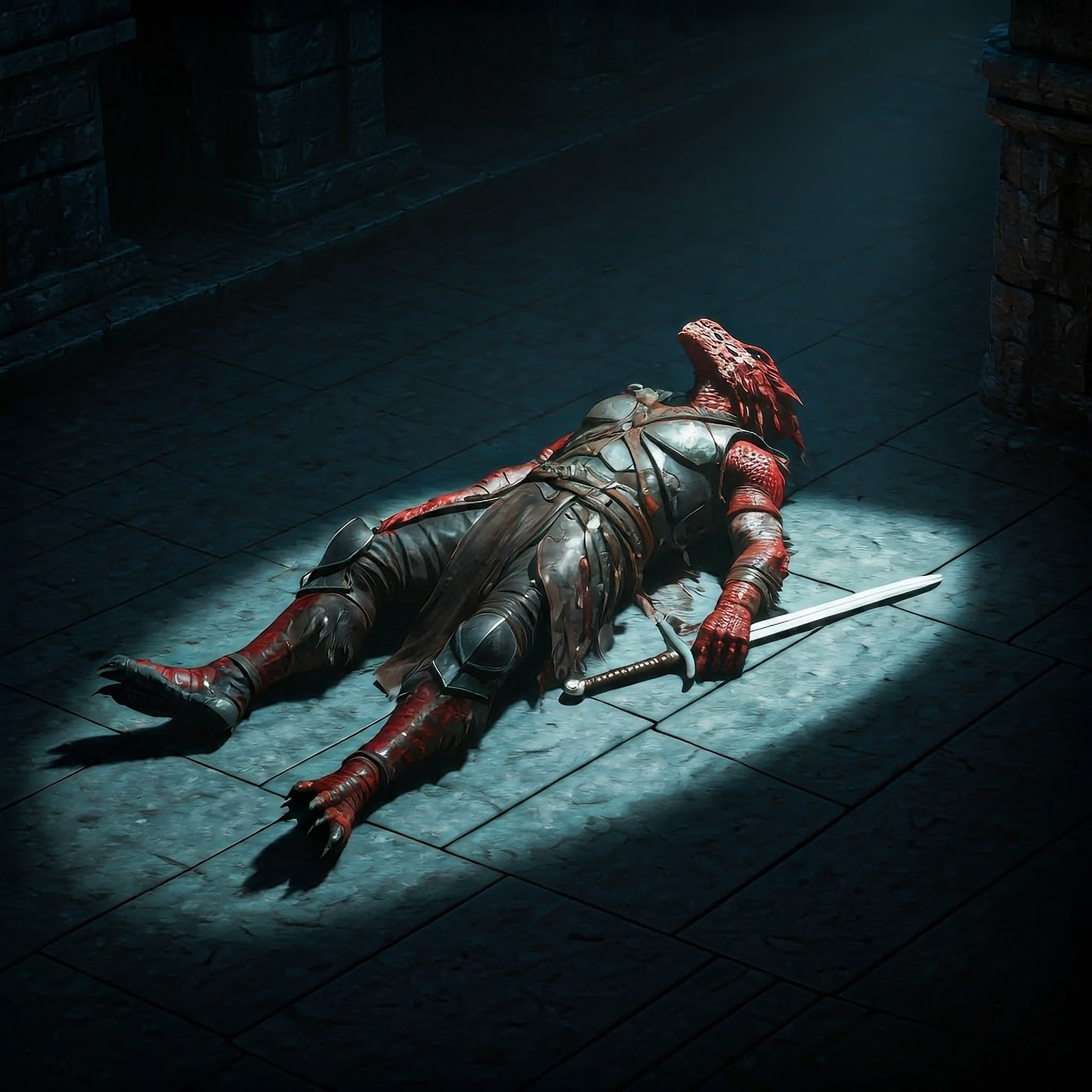 Rory Lying Cursed and Paralyzed at Castle Rend.png